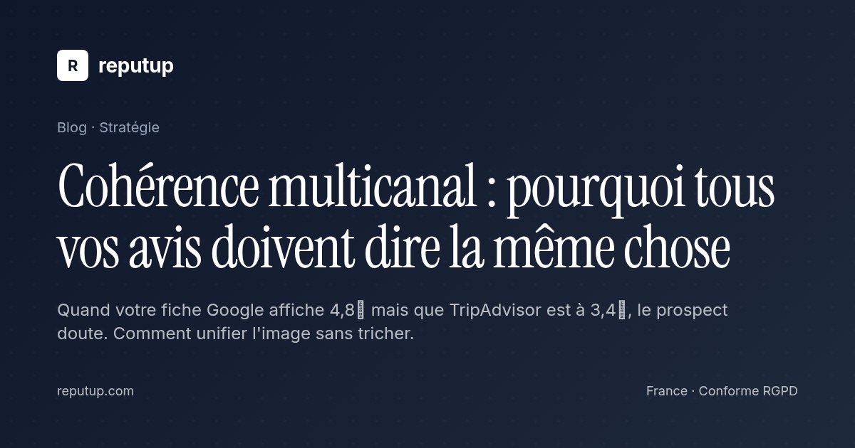 Cohérence multicanal : pourquoi tous vos avis doivent dire la même chose