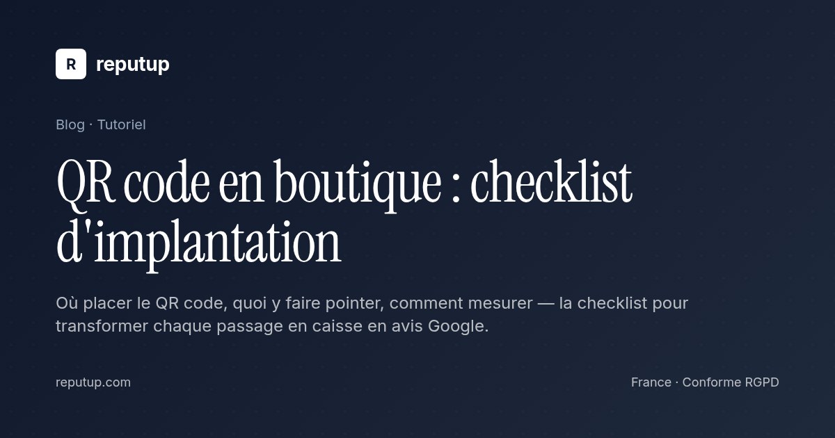 QR code en boutique : checklist d'implantation